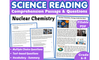 Pysical Science Reading Passage: Nuclear Chemistry (Fillable PDF)