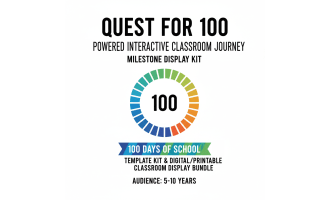 Quest for 100 Powered Interactive Classroom Journey & Milestone