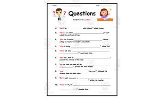 Questions Practice Worksheet