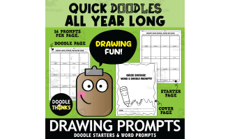 Quick Doodle Word and Starter Drawing Prompts All Year Long