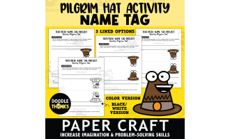 Quirky Pilgrim Hat Desk Name Tag Project