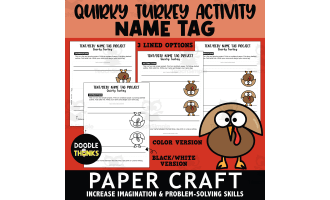 Quirky Turkey Desk Name Tag Project