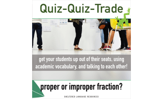 Quiz-Quiz-Trade Game: Proper or Improper Fraction