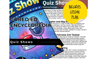 Quiz Shows Reading Comprehension Passage - Cored Ed Encyclopedia