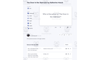 Quizlet - The Door in the Staircase by Katherine Marsh