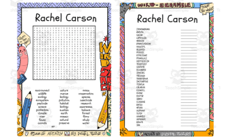 Rachel Carson word search & scramble
