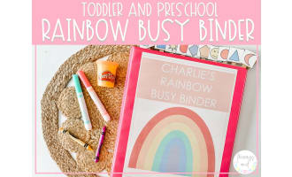 Rainbow Busy Binder | Preschool Learning Activities