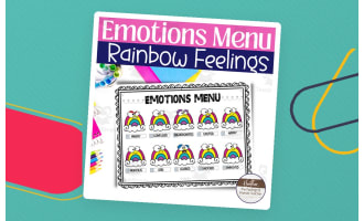Rainbow Emotions Faces Chart and Reference Poster