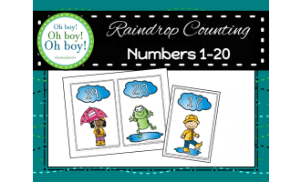 Raindrop Counting Numbers 1-20