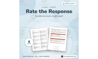 Rate the Response: Deescalation PD Slides and Scenario Cards