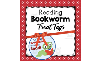 Reading Bookworm Treat Tags