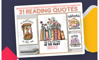 Reading Bulletin Board – 21 Quote Library Posters