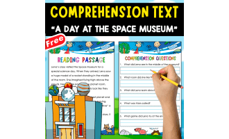 READING-COMPREHENSION + 4 ANCHOR CHART | A DAY AT THE SPACE MUSEUM