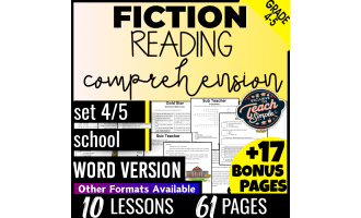 Reading Comprehension and Questions Fiction Set 4 - School (Word)