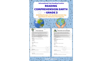 Reading Comprehension Earth | Grade 3 Reading Activities