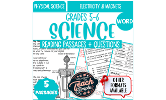Reading Comprehension: Electricity and Magnets (Word)