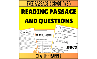 Reading Comprehension Fiction Set 1 Sample: Ola the Rabbit (Docs)