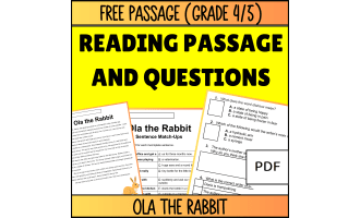 Reading Comprehension Fiction Set 1 Sample: Ola the Rabbit (PDF)