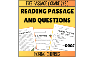 Reading Comprehension Fiction Set 1 Sample - Picking Cherries (Docs)