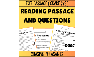 Reading Comprehension Fiction Set 2 Sample - Chasing Pheasants (Docs)