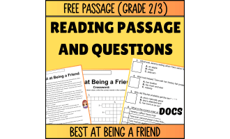 Reading Comprehension Fiction Set 5 Sample Best at Being a Friend Docs