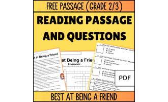 Reading Comprehension Fiction Set 5 Sample Best at Being a Friend PDF