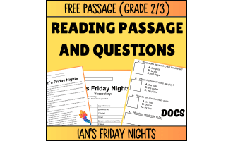 Reading Comprehension Fiction Set 7: Ian's Friday Nights (Docs)