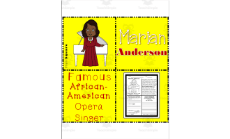 Reading Comprehension for Black History Month: Marian Anderson