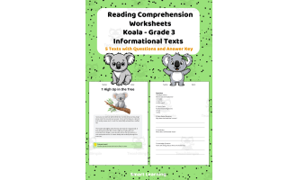 Reading Comprehension Koala | Grade 3 Informational Texts