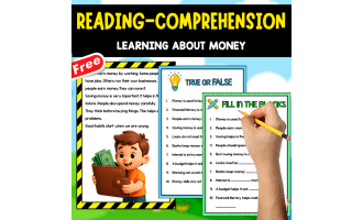 READING-COMPREHENSION | LEARNING ABOUT MONEY | 25 PAGES