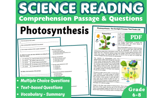 Reading Comprehension | Life Science | Biology | Photosynthesis (PDF)