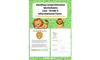 Reading Comprehension Lion | Grade 3 Informational Texts