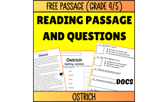 Reading Comprehension Nonfiction Set 1 Sample - Ostrich (Docs)