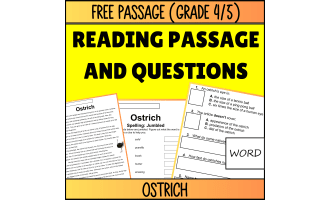Reading Comprehension Nonfiction Set 1 Sample - Ostrich (Word)