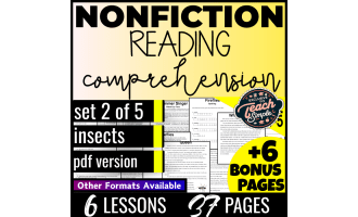 Reading Comprehension Nonfiction Set 2 - Insects (PDF)