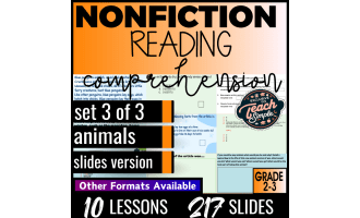 Reading Comprehension Nonfiction Set 3 - Animals (Slides)