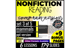 Reading Comprehension Nonfiction Set 3 - Mammals (PPT)
