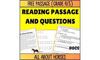 Reading Comprehension Nonfiction Set 3 Sample: All About Horses (Docs)