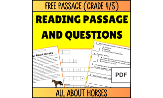 Reading Comprehension Nonfiction Set 3 Sample: All About Horses (PDF)