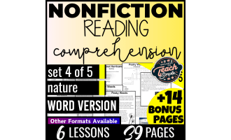 Reading Comprehension Nonfiction Set 4 - Nature (Word)