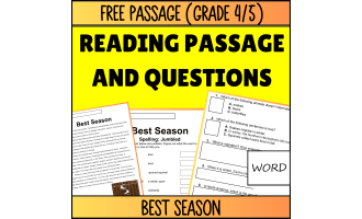 Reading Comprehension Nonfiction Set 4 Sample: Best Season (Word)