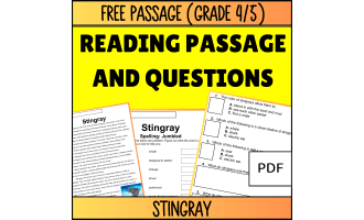 Reading Comprehension Nonfiction Set 5 Sample: Stingray (PDF)