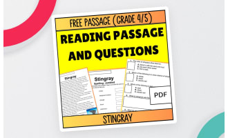 Reading Comprehension Nonfiction Set 5 Sample: Stingray (PDF)