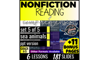 Reading Comprehension Nonfiction Set 5 - Sea Animals (PPT)