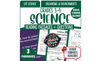 Reading Comprehension: Organisms and Environments (Google Drive)
