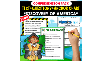READING-COMPREHENSION PACK | DISCOVERY OF AMERICA | 20 FREE PAGES
