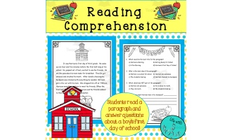 Reading Comprehension Passage with Questions: First Day of School