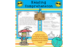 Reading Comprehension Passage with Questions: The Beach