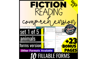 Reading Comprehension Passages Fiction Set 1 - Animals (Forms)