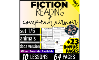 Reading Comprehension Passages Fiction Set 1 - Animals (Google Docs)